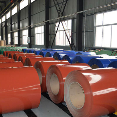 PE SMP HDP PVDF سطح PPGI سیم پیچ فولاد گالوانیزه برای ورق سقف در عرض 1219mm 1500mm